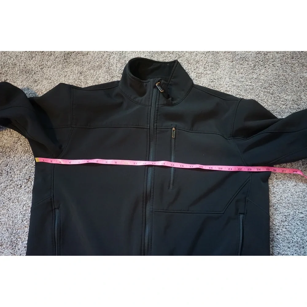 Tumi T-Tech Mens Black Softshell Fleece Lined Full Zip Jacket L